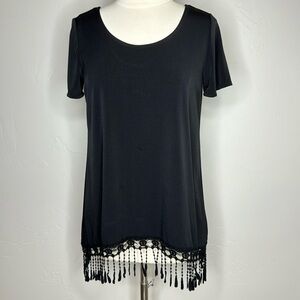 Swim cover or tunic with embroidery hem Size Large